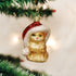 Old World Christmas Santa Kitten Glass Blown Ornaments for Christmas Tree...