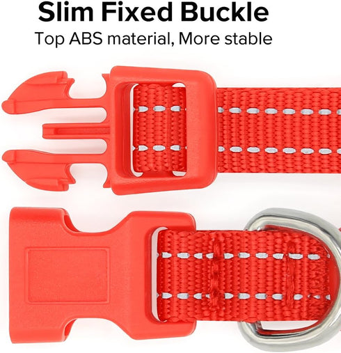 Light up Dog Collar for Small Dog,Vizpet XS Adjustable Size Nylon Collar USB Rechargeable Bright Safety Pet Collar for Cats Dogs (Red?XS)...