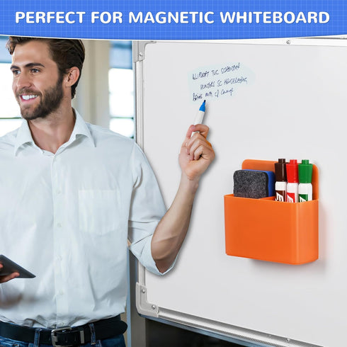 Magnetic Dry Erase Marker Holder, Magnetic Pen Holder for Fridge, Magnetic Marker Holder, Whiteboard Marker Holder for Locker Accessories, School,...