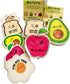 Cellulose Sponges - Pack of 4 Sponges with Fun Shapes and Motivational Words, Perfect for Cleaning - Sturdy and Natural Household Cleaning Sponges...