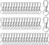 50pcs Swivel Snap Hooks Premium Metal Silver Lobster Claw Trigger Clasps for Lanyard Keychain Rings Bag Purse Tag Jewelry Making DIY Crafts Length...