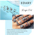 Edary Vintage Ring Set Carved Knuckle Rings Crystal Gemstone Stackable Rings Finger Mid Ring Set for Women...