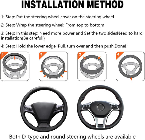 Elastic Stretch Car Steering Wheel Cover, Breathable Ice Silk Steering Wheel Protetcor, Soft Anti-Slip Cool in Summer, Auto Decoration Accessories...