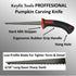 Keyfit Tools PROFESSIONAL Pumpkin Carving Knife Tool 416 Stainless Steel Double Sided Saw/Blade Adult Use Only Extra Sharp Heat Treated Blue Steel...