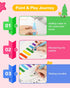 TECJOE Paint with Water Coloring Books for Toddlers, 26 Pages A to Z Animal Watercolor Paint Set with 3 Brushes, Mess Free Watercolor Painting Kit...