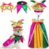 4 Pcs Mardi Gras Dog Costume Mardi Gras Clown Jester High Collar Cape Pet Accessories Set Golden Green Purple Dog Dress up with Mardi Gras Mask Co...