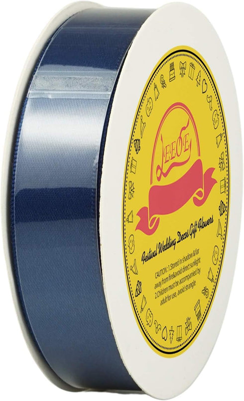 Double Face Navy Blue Satin Ribbon 7/8 inch X 25 Yards Polyester Navy Blue Ribbon for Gift Wrapping Very Suitable for Weddings Party Invitation De...
