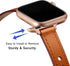 OUHENG Slim Bands Compatible with Apple Watch Band 42mm 41mm 40mm 38mm, Women Genuine Leather Replacement Thin Strap for iWatch SE2 SE Series 10 9...