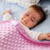 Pro Goleem Baby Soft Minky Dot Blanket with Silky Satin Backing Baby Gifts for Girls?Pink, 30’’ x 40’’?...