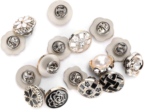 Cover Up Button Pins, 30PCS Brooch Pins for Clothes, Safety Brooch Buttons, Accidental Exposure Prevention Invisible Buttons for Women Girls Cloth...