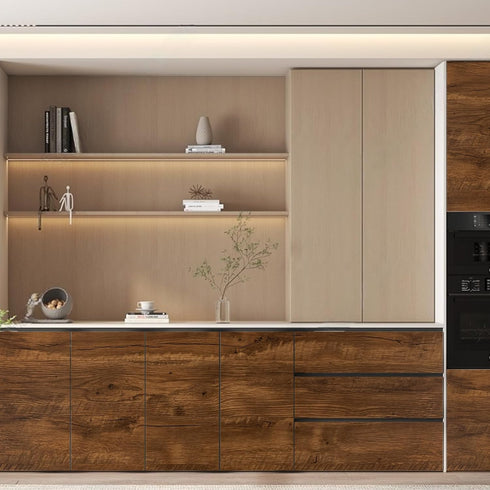 practicalWs Wood Contact Paper Brown Wood Peel and Stick Wallpaper Vintage Rustic Grain Wood Grain Self Adhesive Removable Wall Paper for Countert...