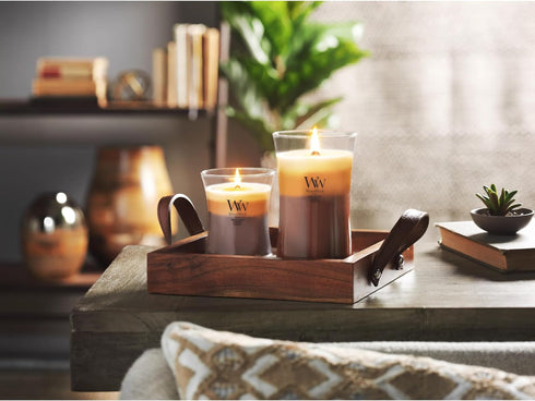 WoodWick Large Hourglass Trilogy Candle, Café Sweets Scented, Premiums Soy Wax Blend, Crackles as it Burns, 21oz...
