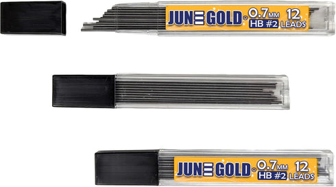 June Gold 864 Pieces, 0.7 mm HB #2 Lead Refills, 72 Dispensers, 12 Pieces Per Dispenser, Medium Thickness, Break Resistant Lead/Graphite...