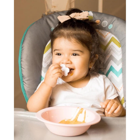 Grabease Toddler Utensils - Toddler Spoons and Forks - Baby Silverware for Self-Feeding - BPA-Free, Phthalate-Free Plastic Set - White...