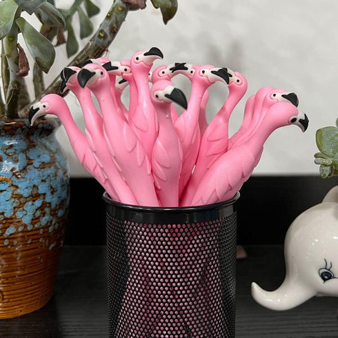 MIAO YUAN 20PCS Cute Pink Flamingo Gel Pens Gift for Child, Women, Coworkers, Hostess and Girlfriend, Great Party Supplies and School Supplies, Bl...