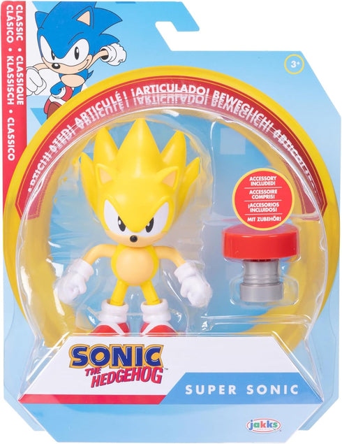 Sonic the Hedgehog 4-inch Super Sonic Action Figure with Red Spring Accessory. Ages 3+ (Officially licensed by Sega)...