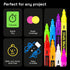 ARTISTRO 8 Neon Chalk Markers - Erasable Chalk Pens with 6mm Reversible Tip for Blackboard, Chalkboard, Car Window, Glass - Liquid Chalk Markers I...