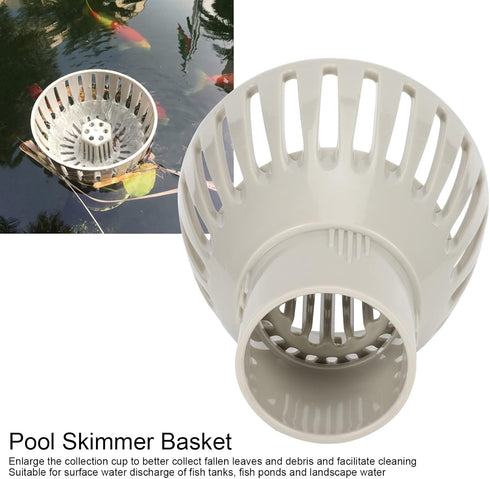 Swimming Pool Plastic Skimmer Replacement Basket Pool Skimmer Basket Swimming Pool Filter Debris Leaf Collector for Surface Water Discharge of Fis...