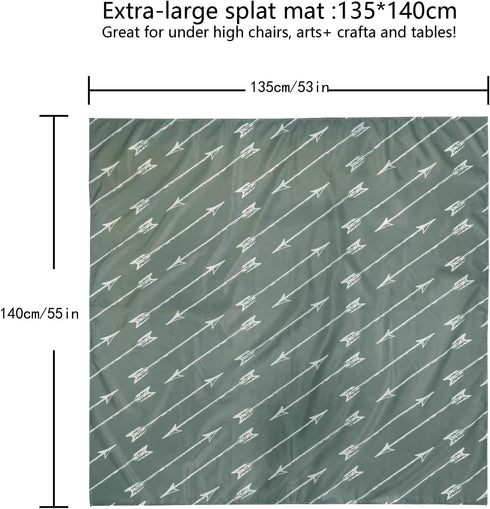 Joyo roy 135x140 cm Baby Floor Mat Splat Mat High Chair Mat Waterproof Mat Play Mat for Toddlers Splat Mat for Under High Chair Kids Placemats for...