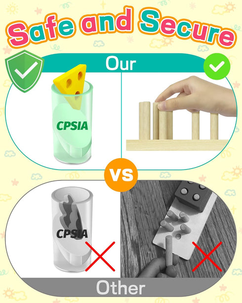 Montessori Toys for 1 2 3 Year Old Boys Girls Toddlers, Wooden Sensory Toys for Ages 2-4 0-2, 1 2 Year Old Boy Girl Birthday Gifts, Educational To...