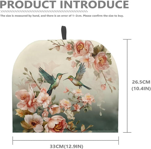 Cute Hummingbird Tea Cozies for Teapot Portable Kettle Cover Tea Kettle Quilt Tea Cosy Kettle Tea Pot Cover Dust Proof Insulated Keep Warm Black T...