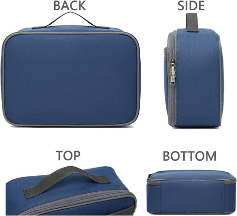FlowFly Kids Lunch box Insulated Soft Bag Mini Cooler Back to School Thermal Meal Tote Kit for Girls, Boys,Cyan...