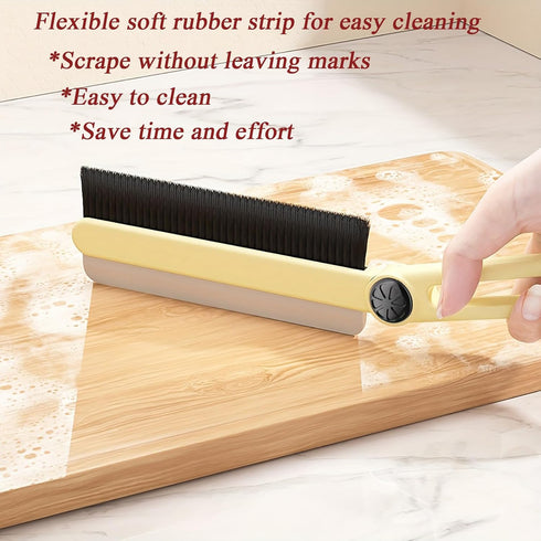 2 Pcs Hard Bristle Crevice Cleaning Brush, 2-in-1 Scraper Crevice Brush, Multifunctional Gap Cleaning Brush Tool, for Household Use, Home, Kitchen...