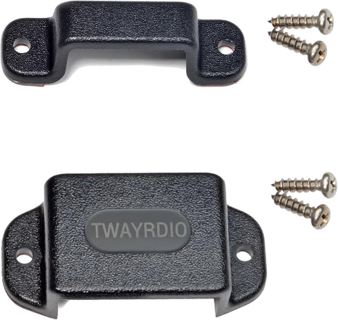 TWAYRDIO Dashboard Mount Holder for Handheld Radio and Speaker Microphone Mic, Clip Hook with Screws for BaoFeng Motorola Talkabout Midland Retevi...