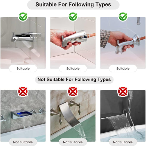 Bath Helper - Bath Tub Faucet Extender - Guides Water Directly from Faucet to Baby Bath Tub Without Excessive Water Waste and Splashing (Green)...
