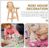 jojofuny Dollhouse Wooden High Chair, Miniature Highchair, Mini House Supplies, Mini Doll Furniture 1:12 Scale Desktop Chair Decoration Accessorie...