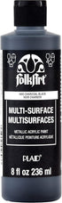 FolkArt Multi-Surface Acrylic Craft Paint, 8 oz, Metallic Charcoal Black...