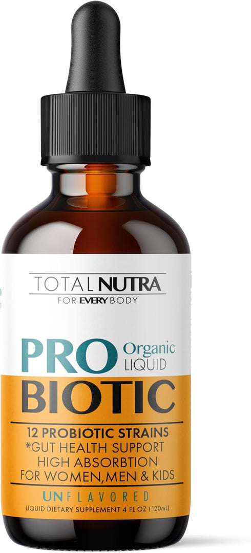 Liquid Probiotic for Women Men & Kids – USDA Organic Acidophilus Probiotic Liquid & Alfalfa Blend – Vegan Probiotic for Gut Health – Dairy, Gluten...