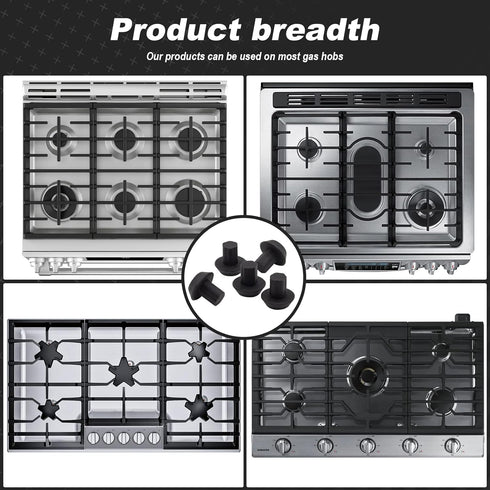 Rubber Grate Feet Kit for Bosch/Thermador 413552 - Stove Range Grates-16 Pack - New