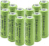 12 Counts AA 250mAh NiMH Rechargeable Batteries,1.2V Double A Battery for Garden Landscaping Solar Lights...