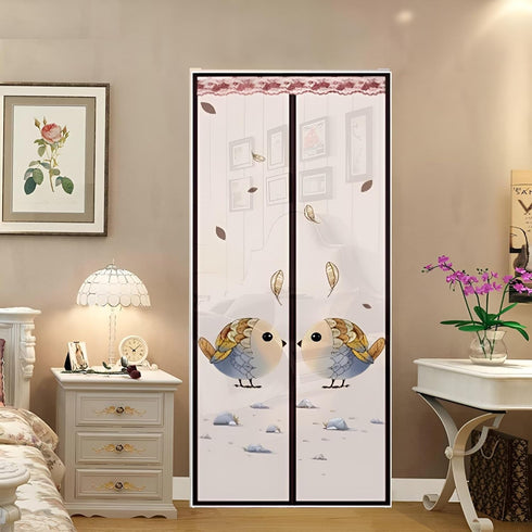 Door mesh Screen with Magnet, Fly Hanging Temporary Magic Patio mesh Magnetic Screen Door mesh Front Door, Back French Mosquito Bug Door Screen ne...