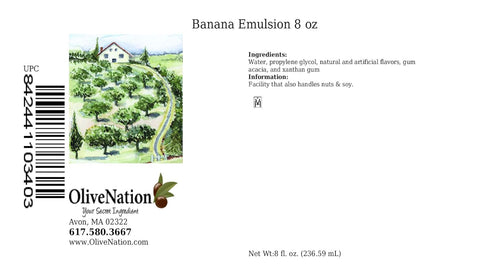 OliveNation Banana Emulsion for Baking, Water Soluble, Non-GMO, Gluten Free, Vegan - 8 ounces...