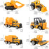 BenRich 6 Pcs Mini Die Cast Car Set 1/64 Scale Alloy Construction Trucks - Dump Truck, Excavator, Forklift, Road Roller, Bulldozer, Mixer Truck - ...