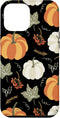 iPhone 12 Pro Max Autumn falling leaves and pumpkin spice harvest happy fall Case...