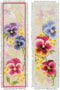 Vervaco Cross Stitch Bookmark Violets (Set of 2) 2.4" x 8"...