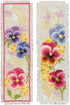 Vervaco Cross Stitch Bookmark Violets (Set of 2) 2.4" x 8"...