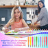 150 Pieces DIY Beadable Pens Kit - 50 plastic Beadable Pens Bulk, Refills & pen bags Included - Beaded Pens Black Ink Ballpoint Cute Pens?Bright?...