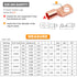 TKDMR 160Pcs Copper Wire Lugs AWG2 4 6 8 10 12 with Heat Shrink Set, 80Pcs Battery Cable Ends Ring Terminals Connectors Tubing Assortment Kit...