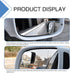 2 PCS Car Side Rearview Mirrors, Frame-less Blind Spot Mirror, Adjustable Wide Angle Mirrors, Self-adhesive Fan Shaped Decoration, Universal for M...