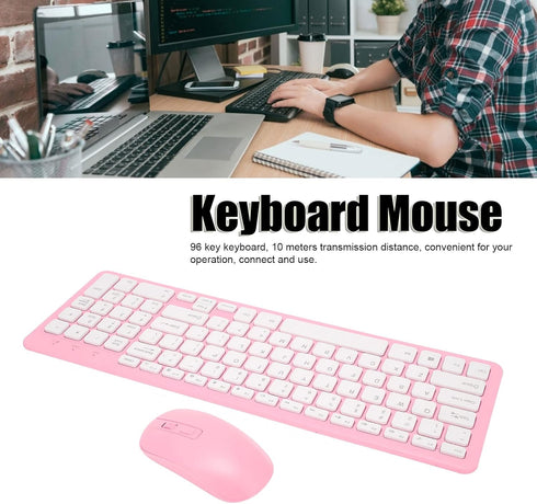 Keyboard Mouse Combo, 96 Key Computer Keyboard with Silent Mouse, Anti Slip Keyboard Mouse for Windows Laptop Desktop PC, 10m ()...