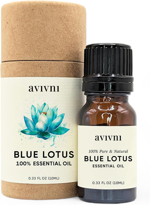 Blue Lotus Essential Oil - 100% Pure & Natural, Organic, Undiluted for Aromatherapy, Hair, Skin, Diffuser (0.33oz - 10ml)...