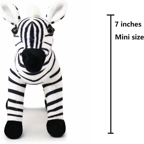 Ice King Bear Wild Animal Small Stuffed Animals Zoo Family Plush Toy (Zebra 7 Inches)...