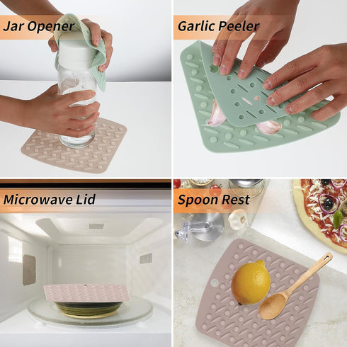3 Pack Silicone Pot Holders,Silicone Trivet Mats Silicone Hot Pads for Kitchen Silicone Trivets for Hot Pots and Pans Non Slip Heat Resistant Pot ...