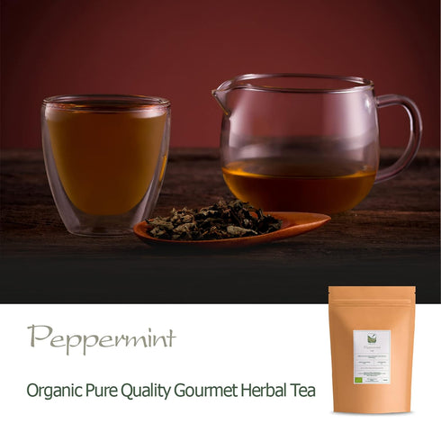 Peppermint Tea Loose Leaf Pure Organic Herbal - Dried Loose Leaf Pepper Mint - Mentha Piperita - Dried Peppermint Leaves Pepperment Leaves Pepperm...