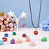 FASHEWELRY 50Pcs Chakra Round Stone Pendants Mixed Healing Crystal Quartz Gemstone Charms for Necklace Jewelry Making Hole: 2x7mm...