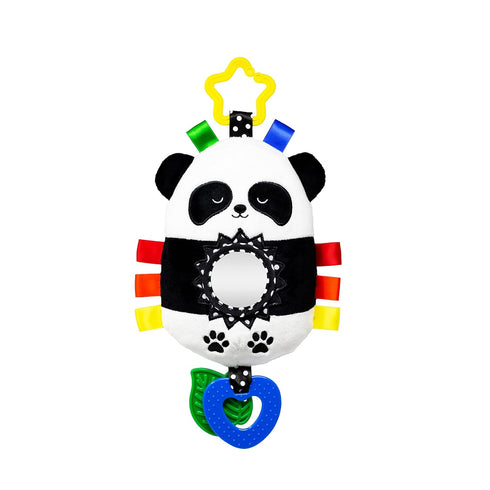 Squish 'N Play Activity Toy Panda- Multi-Sensory Learning Baby Toy - Stroller Toy, Car Seat Toy, Tummy Time Toy, Teether Toy, Baby Gift - with Mir...